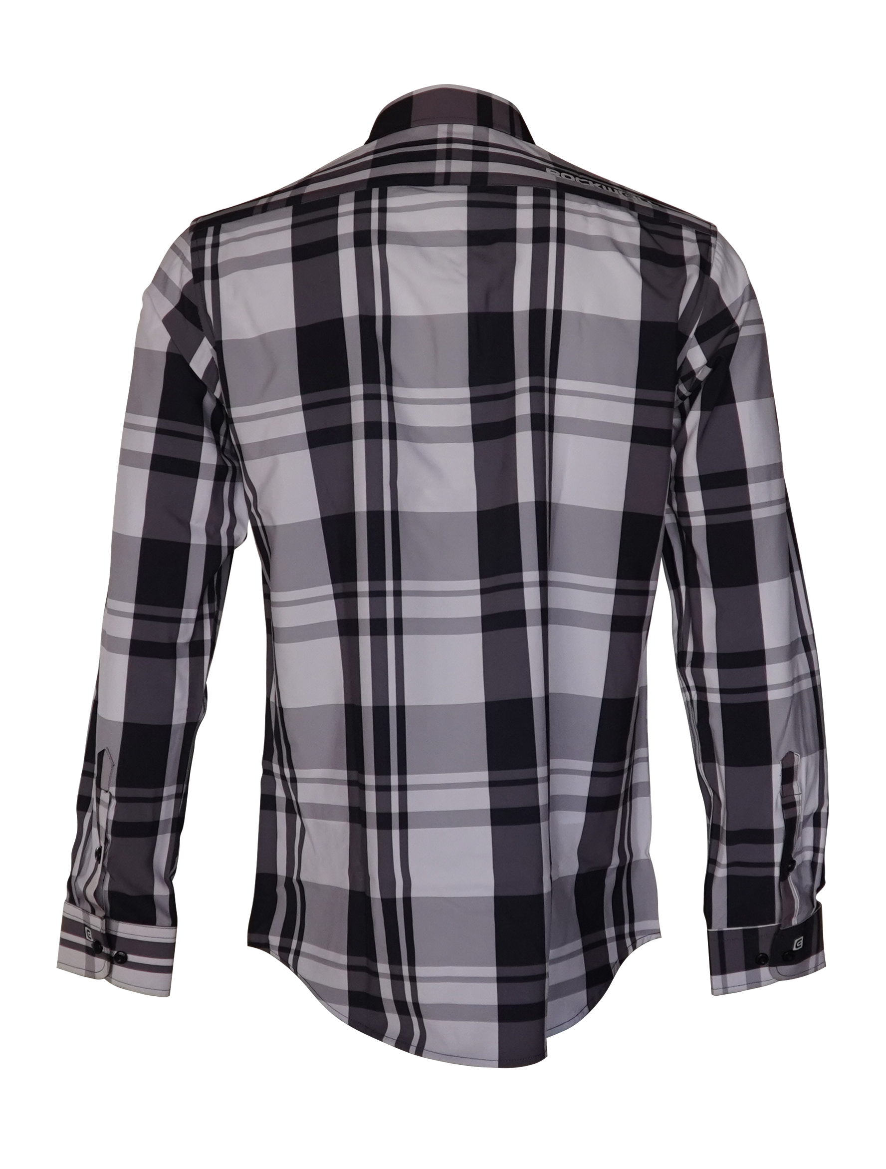 Black Pattern Plaid Titan Dress shirt