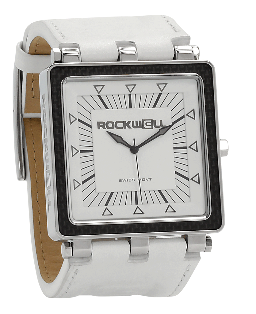 CF White dial with White Leather - Square Watch